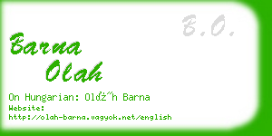 barna olah business card